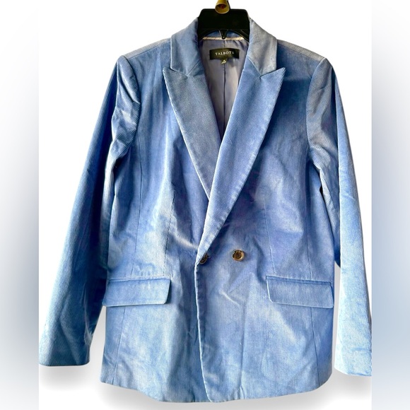 Talbots Double Breasted Corduroy Blazer Fully Lined size 10 NWT - Picture 3 of 13